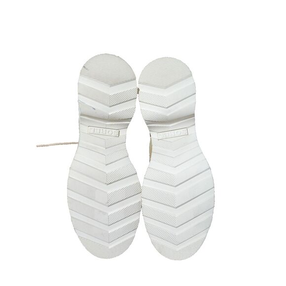 SOREL Hi-Line Waterproof Lace Up Leather Boot in Chalk Size 7 - Picture 4 of 11